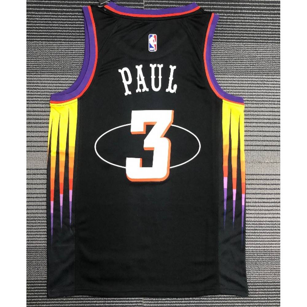 Men's Phoenix Suns Chris Paul #3 Black 2021/22 Swingman NBA Jersey-Mixtape Edition-Pro Kit Vault | Brand New 26/27 Sports Jerseys